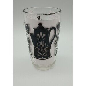 Vtg Swanky Swigs Black And White Teapot 3.75"  Trivets Flourish Folk